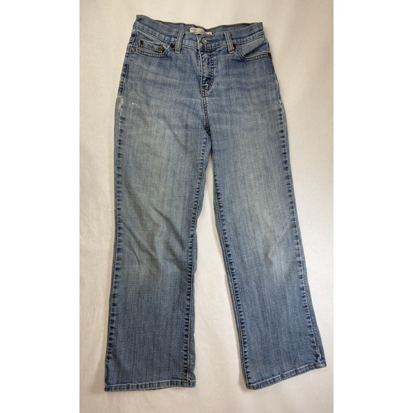 Levi's 512 Perfectly Slimming Bootcut Jeans Light Western Grunge Women's 6 Short - Picture 3 of 14